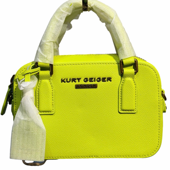 Kurt Geiger Handbags - Kurt Geiger London Highgate Lime Mini Satchel NWT with dust bag and crossbody